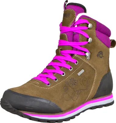 Produktbild von GUGGEN MOUNTAIN HPM59 Damen Trekking-& Wanderstiefel mit Lammfell Synthetik gefüttert Wanderschuhe Bergschuhe Fellstiefel Winterstiefel Lammfellstiefel Winterschuhe Leder Wasserdicht Braun Lila EU 37