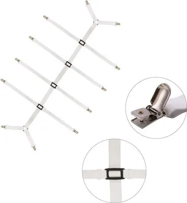 Produktbild von Famanu Bettlakenspanner mit Metallclips - Verstellbar und elastisch
