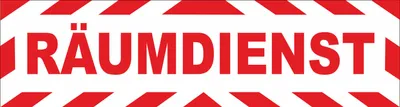 Produktbild von INDIGOS UG - Magnetschild - Räumdienst - Magnetfolie fürŽs Auto oder Fahrschule 30x8 cm mit Rahmen - Rot