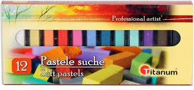 Produktbild von Trockenpastellkreiden für die Schule, 12 Farben
