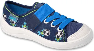 Produktbild von Jungen Sneakers Befado 351X006 blaue Fußball, Klettverschluss 27