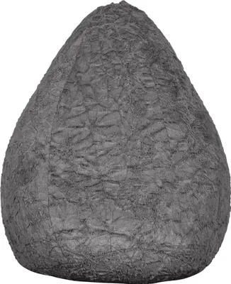 Produktbild von Lumaland Luxury Fluffy Sitzsack stylischer Webplüsch Beanbag - 120L Füllung - Grau