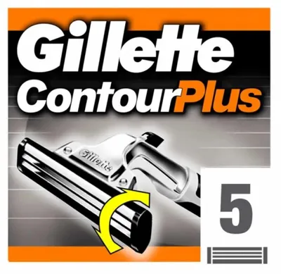 Zdjęcie produktu dla Ostrza do maszynki do golenia Gillette Contour Plus 5 sztuk - Ostrza wymienne