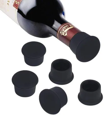 Produktbild von Unyqoos® Wiederverwendbare Silikon‑Flaschenstopfen, luftdicht, 100% lebensmittelecht, BPA‑frei, spülmaschinenfest – für Wein, Sekt & Bier (Innendurchmesser 3 cm)