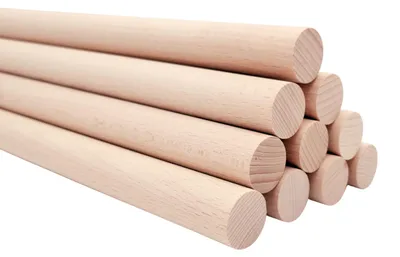 Immagine prodotto di Bastoncini di legno di faggio, diametro 12 mm, lunghezza 100 cm, confezione da 10 pezzi, ideali per la costruzione di mobili