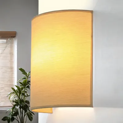 Produktbild von Wandlampe Modern "Alice" Stoff Kaffeebraun E27 Wandleuchte Wohnzimmer Schlafzimmer Flur