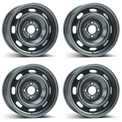 Productafbeelding van 4 stalen velgen, 6.5Jx15 inch, ET20, 4x108 boutgaten, geschikt voor Opel Crossland. Set van 4