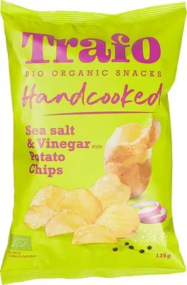 Productafbeelding van Trafo Hand Cooked Chips Salt And Vinegar (125 gr)
