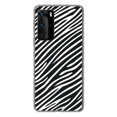 Produktbild von MuchoWow® Handyhülle Schutzhülle Hülle für Huawei P40 Pro Tiermuster - Zebra - Schwarz Silikon Softcase Handy Hülle - Schutz