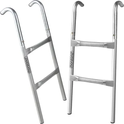 Immagine prodotto di Deuba Scaletta per Trampolino da Giardino 76 cm 2 Gradini Resistente ai Raggi UV Scala di Accesso per Tappeto Elastico