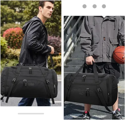 Produktbild von Famanu Sporttas 55 Liter - Schwarz, mit Schuh- und Natzak
