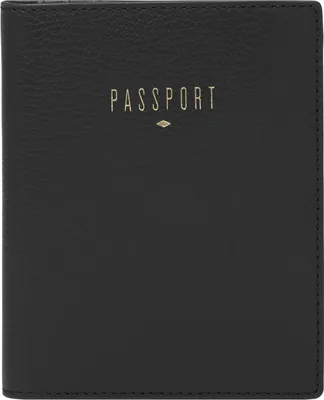 Produktbild von FOSSIL Leder Ausweisetui Geldbörse Travel RFID Passport Case Black schwarz