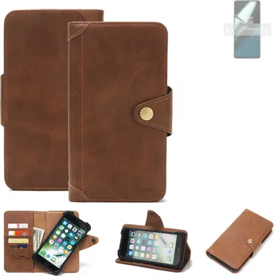 Produktbild von K-S-Trade Handyhülle kompatibel mit OnePlus 11 Schutz Hülle Walletcase Bookstyle Tasche Case Handytasche Wallet Flipcase Cover PolyurethanBraun (1x)