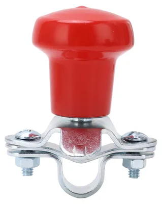 Obrázek produktu pro Pomocný úchyt na volant, červený, univerzální, s hlubokými drážkami, vhodný pro automobily, nákladní vozy, lodě, traktory. Model: 3004?2348