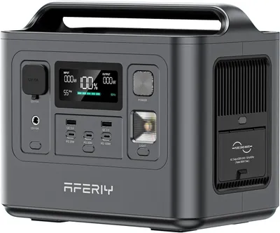 Produktbild von AFERIY Powerstation 800W 512Wh LiFePO4 Solargenerator, 1 Std. Schnellladung, USV unter 10 ms, Solarladung bis 200W