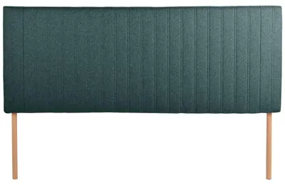 Produktbild von MG Design Kopfteil für Bett Dunkelgrün 160x60 cm - gepolstert, Geflecht, Holzfüße, elastische Füllung, Ziernähte, einfache Montage
