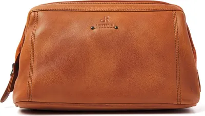 Produktbild von dR Amsterdam Kulturbeutel | Leder-Kulturbeutel | Reise Kulturtasche | Tampa - 933618 Camel