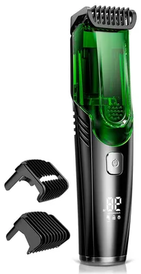 Produktbild von Haarschneider Haarschneidemaschine mit Vakuum, Akku Barttrimmer wasserdicht, LED Display, Herren Haartrimmer mit 20 Längen, USB-C