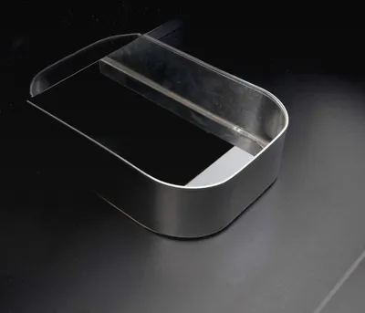 Produktbild von Premium Waschbecken + Unterschrank HWC-D16, Waschbecken Waschtisch, Hochglanz 90cm - schwarz