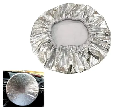 Produktbild von Lenkrad Sonnenschutz Abdeckung, Auto Lenkradhülle Hitzeschutz, Hitzeschutz Lenkrad, Lenkrad Sonnenschutz Auto für die meisten Autos, SUV, LKW das Lenkrad vor der Sonn Sommer (Durchmesser 50 cm)