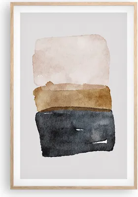 Produktbild von Gerahmtes Poster - Rahmen in heller Eiche - Abstraktion die Farben Aquarell - 61x91,5 cm - Wand Bild - Wanddeko - Wandbilder - Kunstposter - Wandposter - Bilderrahmen - Bilder - P2NPA61x91-4947