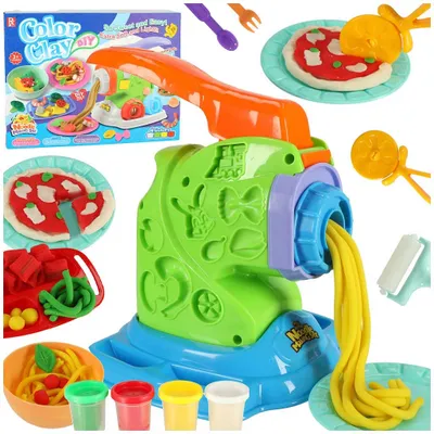 Produktbild von Knete, Plastilin, Nudeln, Nudelmaschine, Teig, plastische Masse mit Zubehör