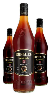 Produktbild von 3 x Destilerías Arehucas Guanche Ron Miel 1 Liter