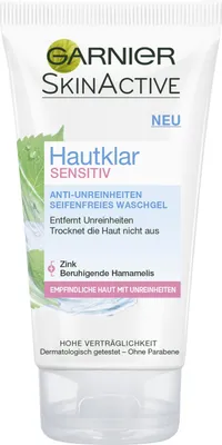Produktbild von Garnier, Skin Active, Sensitive, Gesichtsreinigungsgel, 150 ml