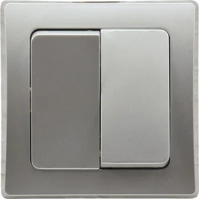 Produktbild von ChiliTec 21108 DELPHI Serien-Schalter 2-fach 250V/ 10A, inkl. Rahmen, UP, silber