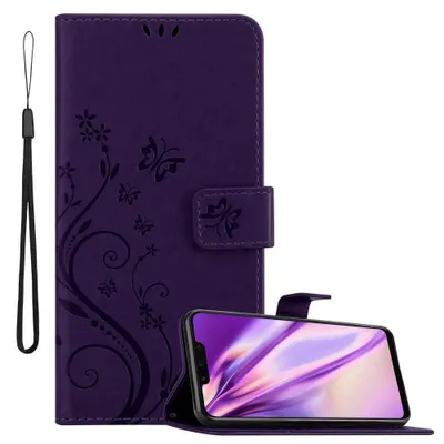 Immagine prodotto di Cadorabo cover per Huawei MATE 20 LITE cover protettiva in viola cover protettiva custodia per cellulare custodia fiori custodia fiori