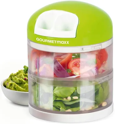 Produktbild von GOURMETmaxx Multi Zerkleinerer Zwiebel Schneider 2-fach Gemüse Häcksler Hacker