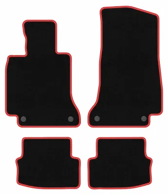 Immagine prodotto di Tappetini in velluto Nero/Rosso per Mercedes C W205 2015- Set 4 pezzi