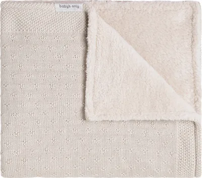 Produktbild von Baby's Only Gitterbettdecke teddyfutter Mood - Warm Linen - 100x135 cm