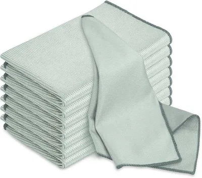Productafbeelding van Set van 8 microvezeldoeken - 30 x 40 cm, grijs