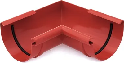 Zdjęcie produktu dla BRYZA Plastikowa narożna rynna wewnętrzna Ø 100 mm, czerwona RAL 3011