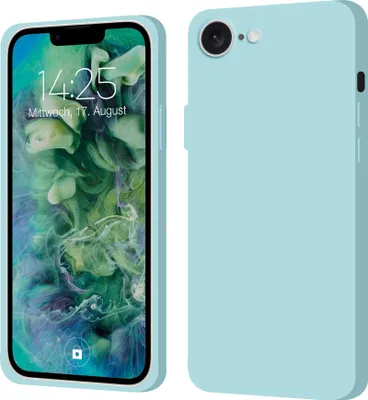 Produktbild von Hülle für Apple iPhone 16e Case Cover Bumper Silikon Softgrip Schutzhülle Farbe: Hellblau