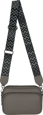 Produktbild von Umhängetasche (7038) Bauchtasche Crossbody-Bag Kunstleder Italy-Design GREY