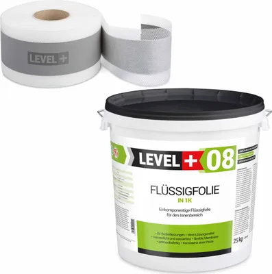 Obrázek produktu pro Hydroizolační sada Tekutá fólie 25 kg Těsnicí páska 25mb Level+ SET48