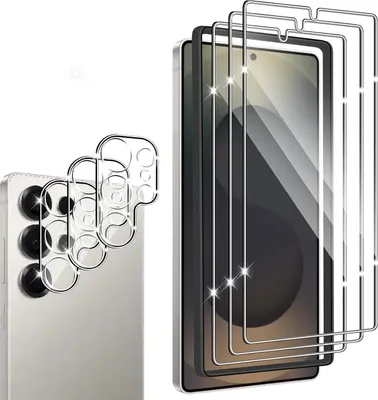 Produktbild von Schutzfolie für Samsung Galaxy S25 Ultra 5G, 3 Stück Panzerglas mit Kamerafolie, 9H Härte, HD