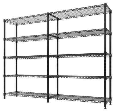 Immagine prodotto di Scaffale metallico da garage - Scaffale a 5 ripiani per carichi pesanti - Scaffale regolabile in acciaio - Scaffale indipendente - Larghezza 35 cm - Per cucina, cantina e ripostiglio