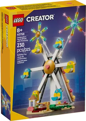 Produktbild von LEGO Creator Celebration: Ferris Wheel with Fireworks 40758, Bausatz, 8 Jahr(e), Kunststoff, 230 Stück(e)
