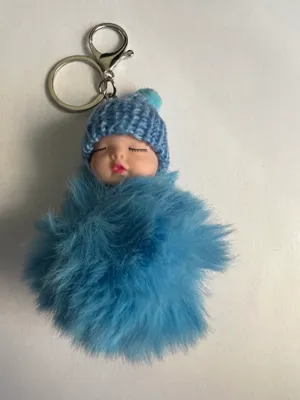 Produktbild von Schlüsselanhänger Puppe Plüsch blau