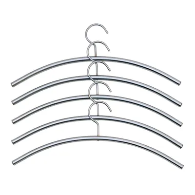 Immagine prodotto di kerkmann Stahl-Kleiderbügel, alusilber Stärke: 10 mm, Länge: 460 mm, gebogen - 5 Stück (6219)