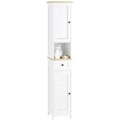 Obrázok produktu pre Praktická kúpeľňová skrinka z MDF s priedušnou konštrukciou – 32 x 170 x 30 cm