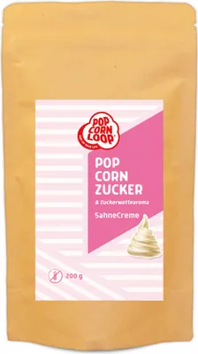 Produktbild von Popcornloop® SAHNE CREME Aroma 500gr perfekt geeignet für Zuckerwatte und Popcorn zum zubereiten Zuhause Süßes Premium Zuckeraroma