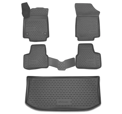 Produktbild von Gummi Kofferraumwanne + Fußmatten Set für VW Up, Bj. 2011-