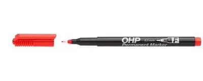 Obrázok produktu pre Permanentný popisovač, OHP, 0,5 mm, F, ICO, červený