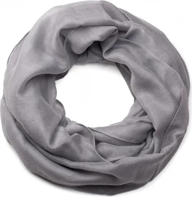 Produktbild von styleBREAKER Damen Loop Schal mit Glitzer-Effekt | Einfarbiger Schlauchschal aus weicher Viskose | Leicht & Elegant | 87 x 93 cm