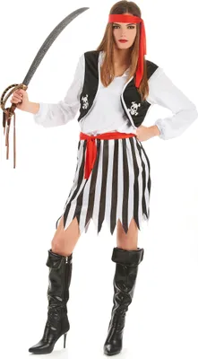 Immagine prodotto di Costume da pirata teschio bianco e nero