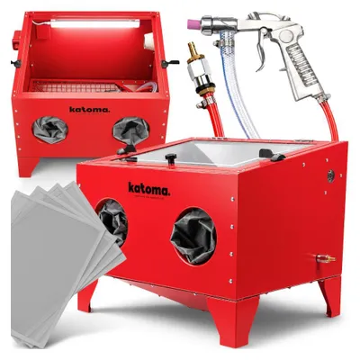 Produktbild von KATOMA® Sandstrahlkabine 90 L | Stabile Stahlkonstruktion mit Strahlpistole
